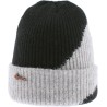 bonnet hiver en maille bicolore noir et gris