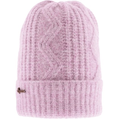 Plain ribbed adult soft beanie with cuff