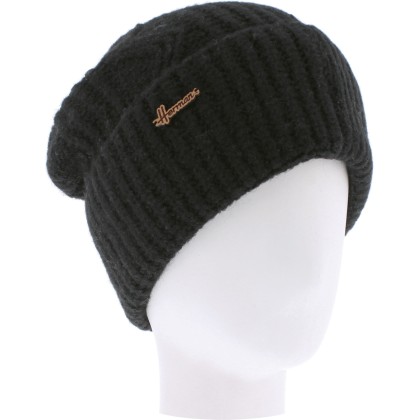 Plain ribbed adult soft beanie with cuff