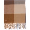 Large fringed scarf, with large check pattern, 190 x 68 cm