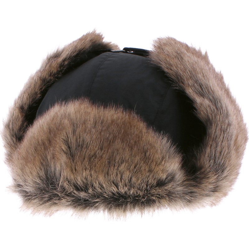 Faux fur hat, with 2 closing positions