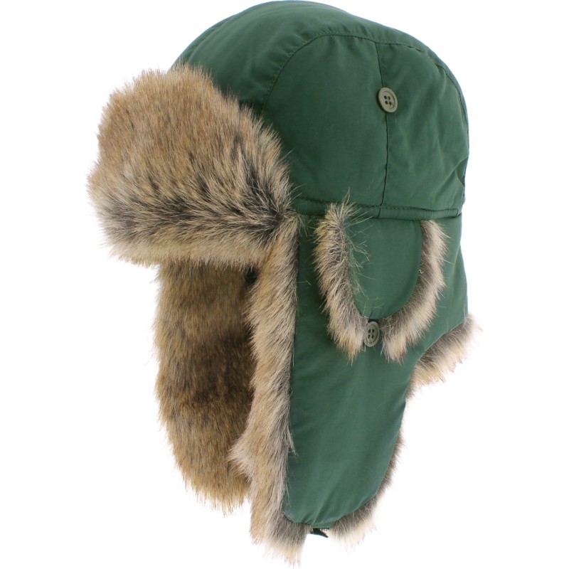 Faux fur hat, with 2 closing positions