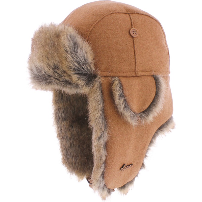 Faux fur hat, with 2 closing positions