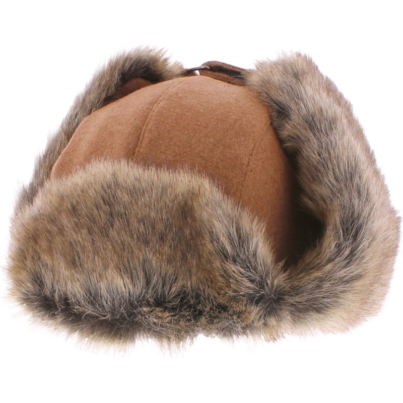 Faux fur hat, with 2 closing positions