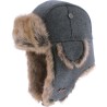 Faux fur hat, with 2 closing positions