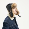 Faux fur hat, with 2 closing positions