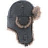 Faux fur hat, with 2 closing positions