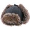 Faux fur hat, with 2 closing positions