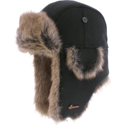 Faux fur hat, with 2 closing positions