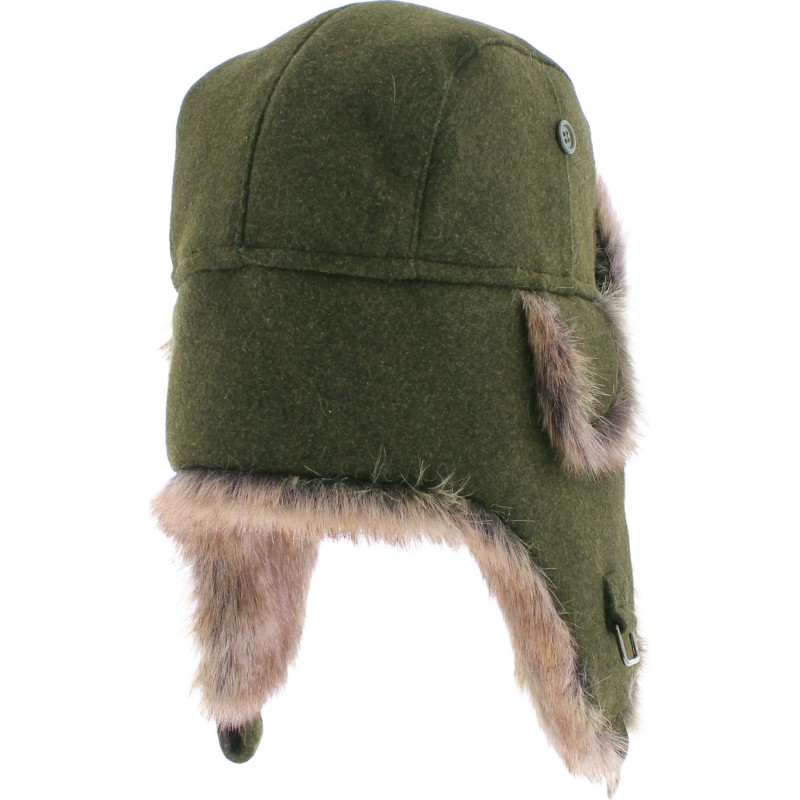 Faux fur hat, with 2 closing positions