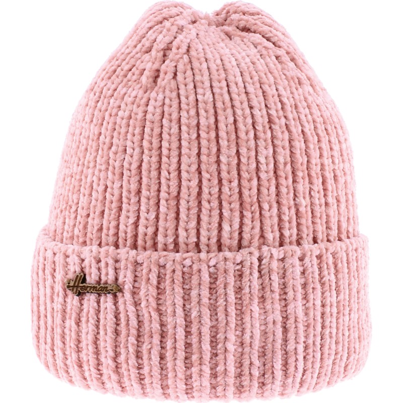 bonnet hiver uni rose