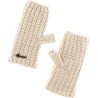 Plain adult mittens knitted with 80% recycled plastic thread. Lined in