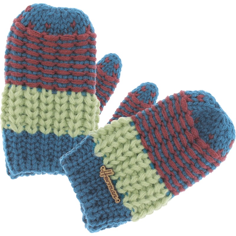 moufles enfants gants tricot rayé multicouleur