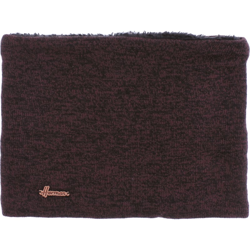 Set consisting of a plush-lined cuffed beanie, a neck warmer and a pai