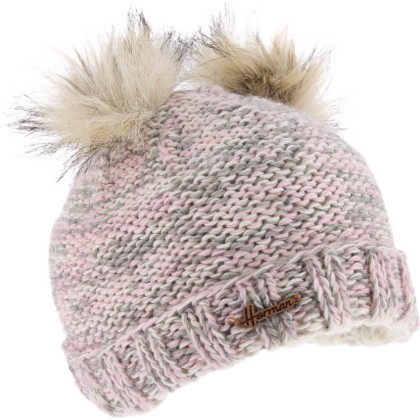 bonnet enfant double pompon