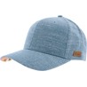 Plain color baseball cap with tropical pattern under the peak. Velcro