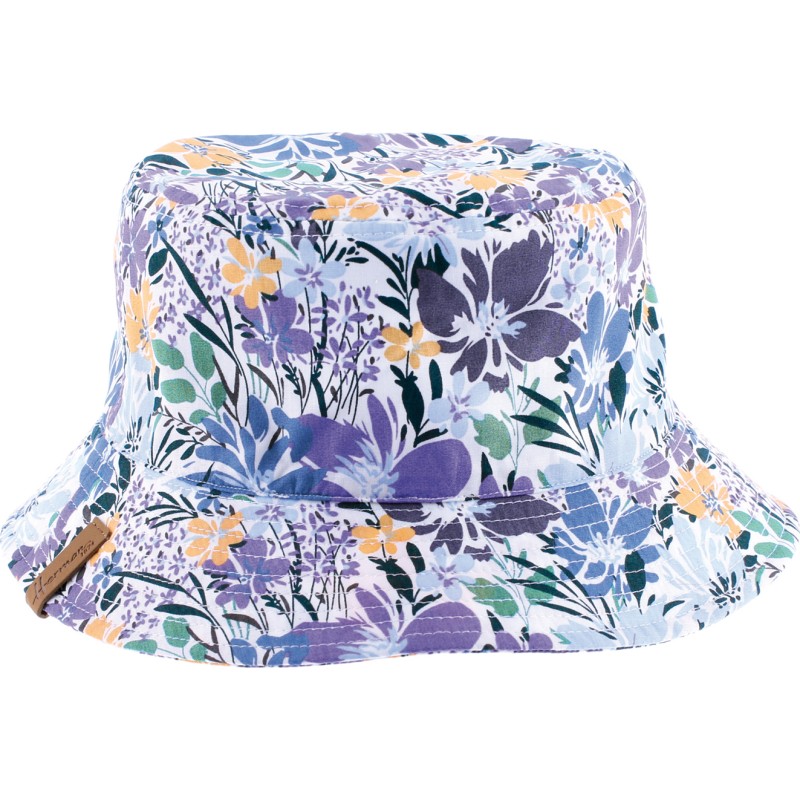 bob herman chapeau femme imprimé fleurs mauve bleu