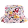 bob herman chapeau femme imprimé fleurs rose violet retro