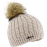 Beanie with fake fur pompom