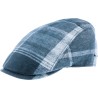 Flat cap with checked fabric