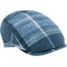 Flat cap with checked fabric