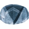 Flat cap with checked fabric