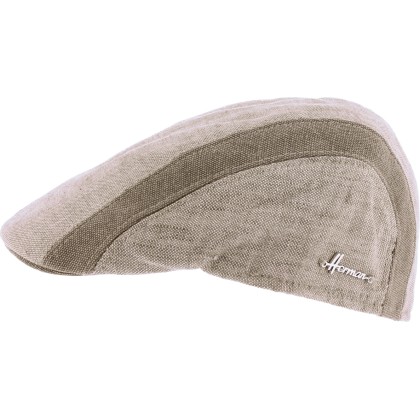 Casquette plate unie avec tissu bicolore