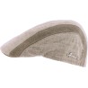 Plain color flat cap with two-tone fabric