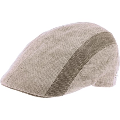 Casquette plate unie avec tissu bicolore