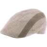 Plain color flat cap with two-tone fabric