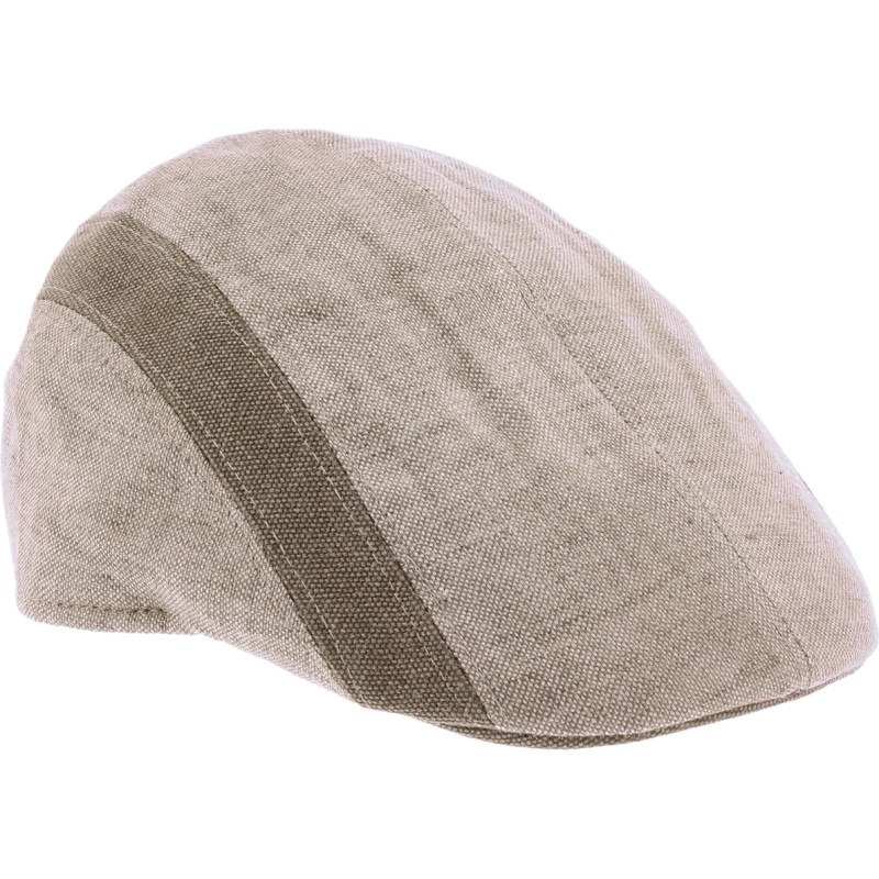 Casquette plate unie avec tissu bicolore