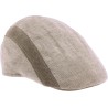 Plain color flat cap with two-tone fabric