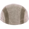 Plain color flat cap with two-tone fabric