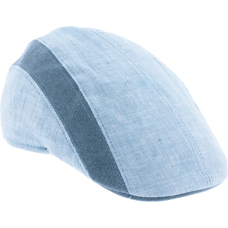 Casquette plate unie avec tissu bicolore