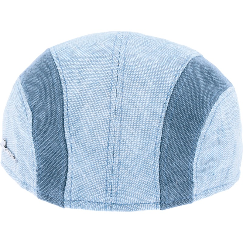 Plain color flat cap with two-tone fabric