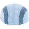 Plain color flat cap with two-tone fabric