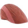 Plain color flat cap with two-tone fabric