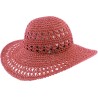 Crochet large brim hat, internal drawstring for size adjustment