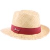 Chapeau paille rafia uni avec gros grain uni