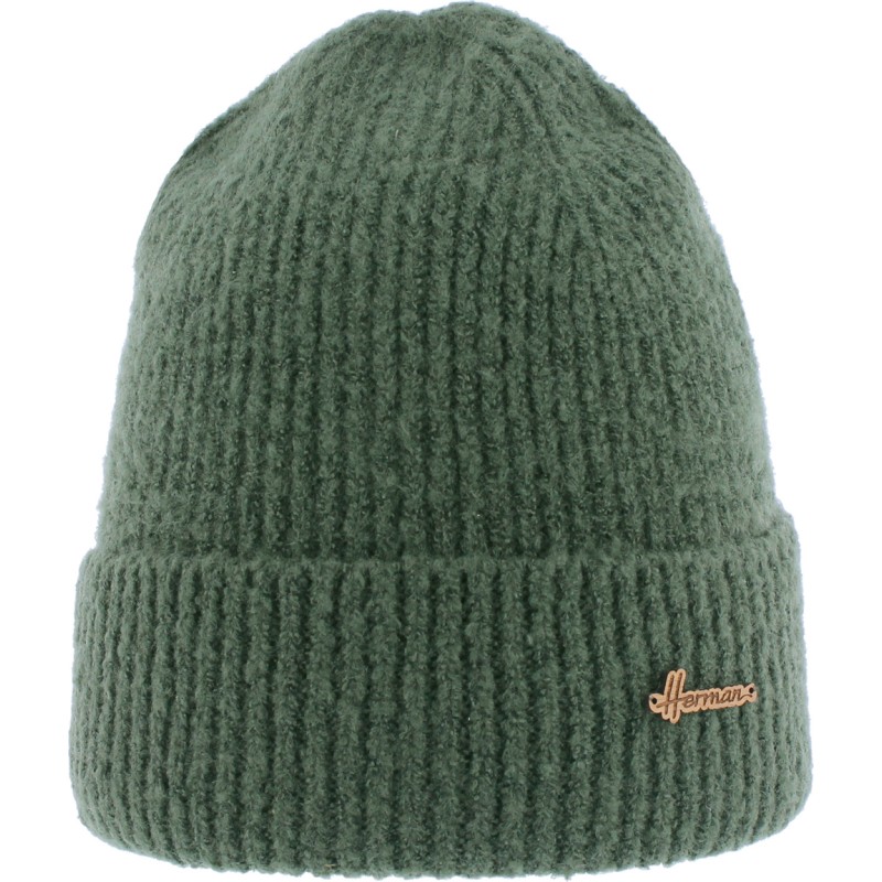 bonnet hiver uni vert