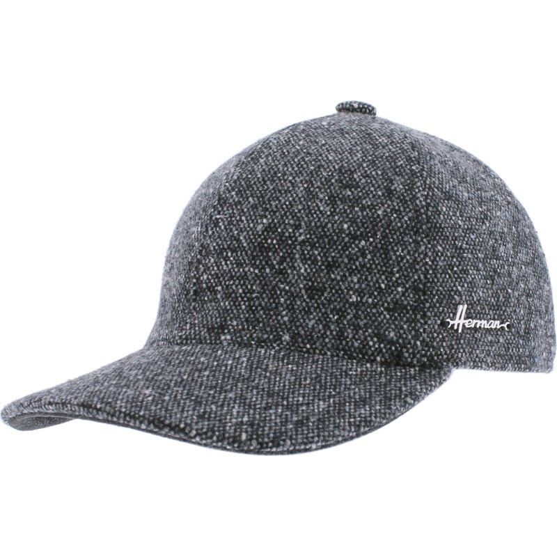 Heathered wool baseball cap