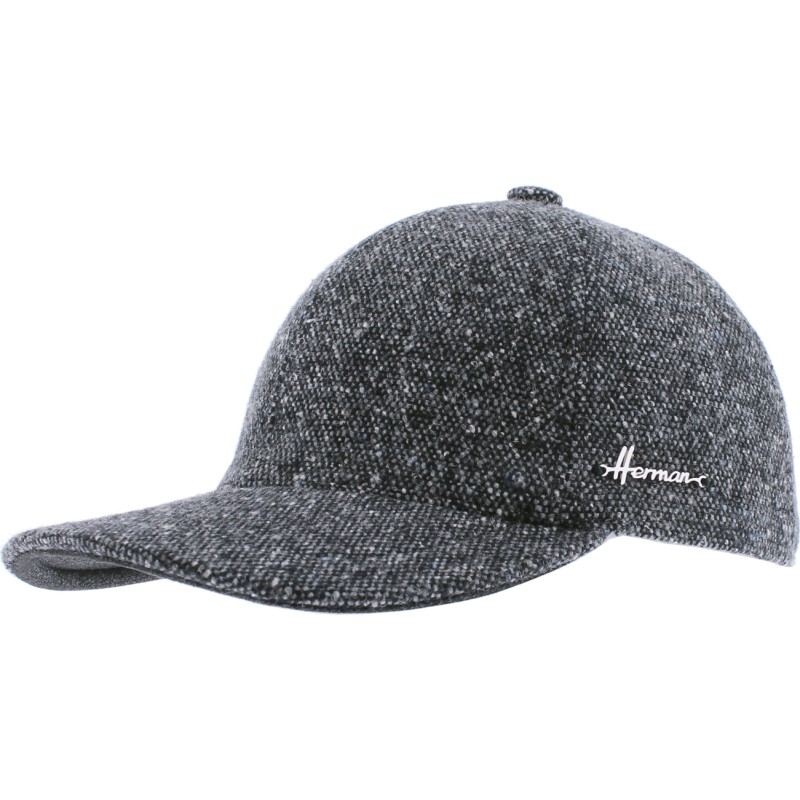 Heathered wool baseball cap