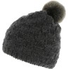 bonnet pompon femme gris