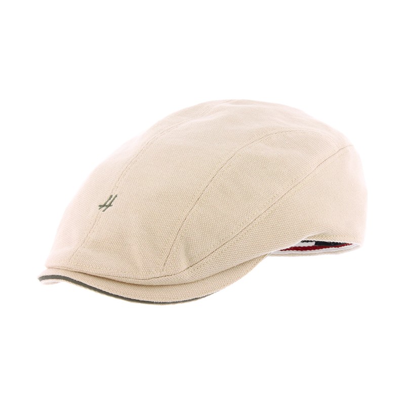 Casquette plate en coton piqué unie avec visière sandwi