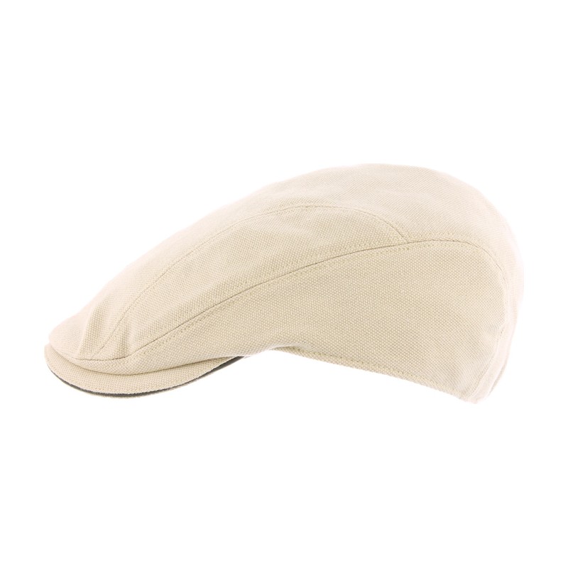 Casquette plate en coton piqué unie avec visière sandwi