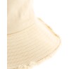 chapeau de femme capeline herman en coton coloris beige