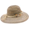 chapeau femme large bord avec decoration perles