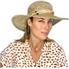 chapeau femme capeline grand bord en paille papier