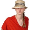 casquette femme en paille et foulard