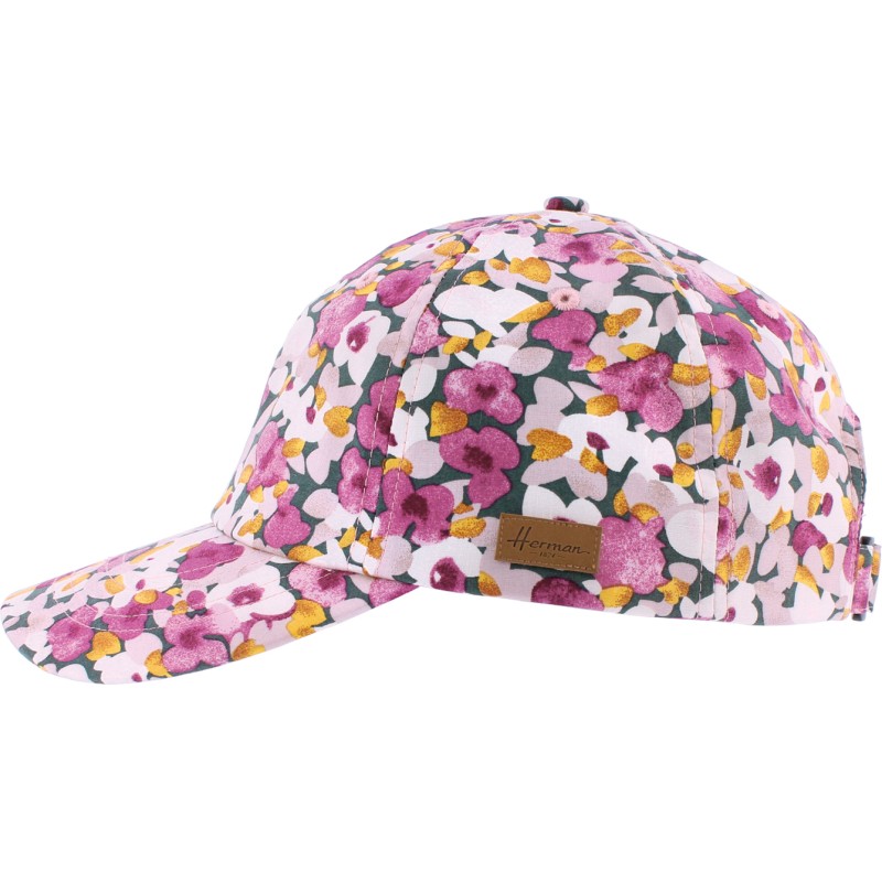 Casquette baseball avec motif fleurs